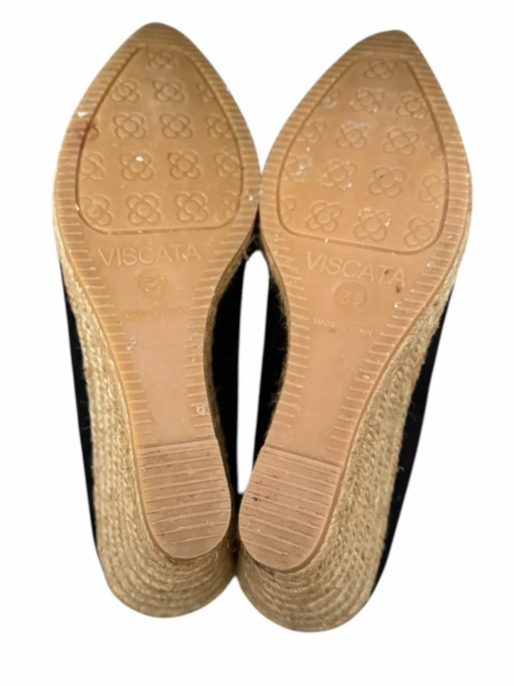Women’s Black Espadrille Wedge Pumps